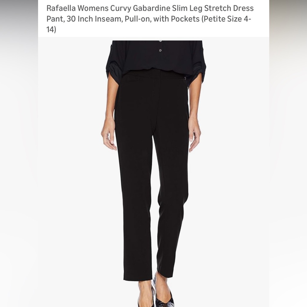 Rafaella Women's Black Straight Leg Pants